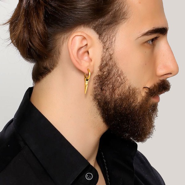 Mens 14K Gold Filled Half Inch Hoop Earrings | Eve's Addiction